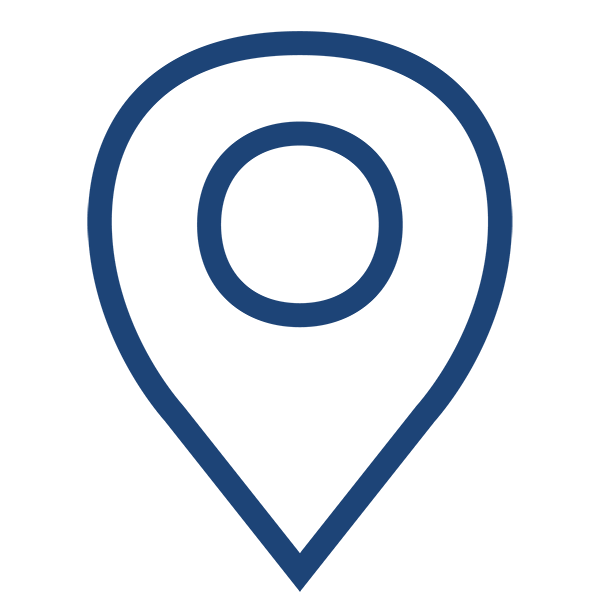 A solid blue background features a rectangular shape in the centre. The remainder of the image is white.