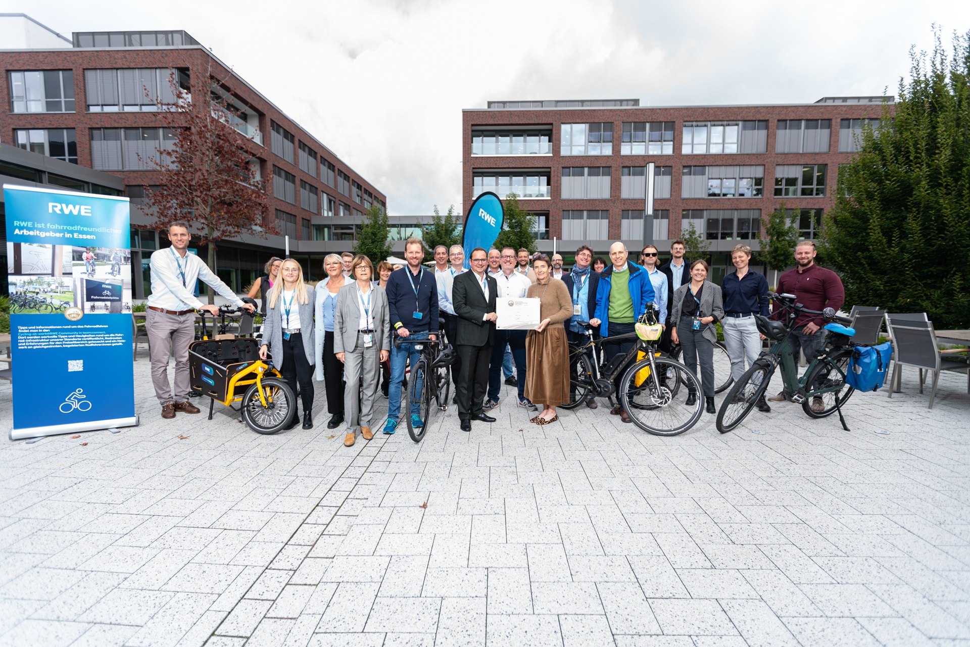 RWE Campus als fahrradfreundlich zertifiziert 