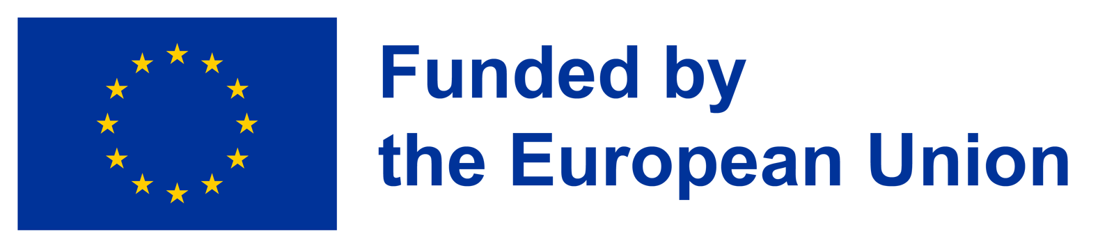 A European Union flag with yellow stars in a circle on a blue background, accompanied by grey text detailing an EU project.