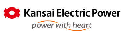 Ein Logo mit einem roten Zahnrad und dem Text 'power with heart' in Grau und Orange.