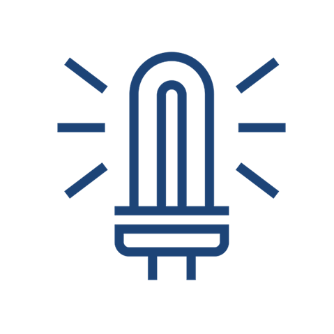 A square, dark blue shape on a white background that appears simple and modern.