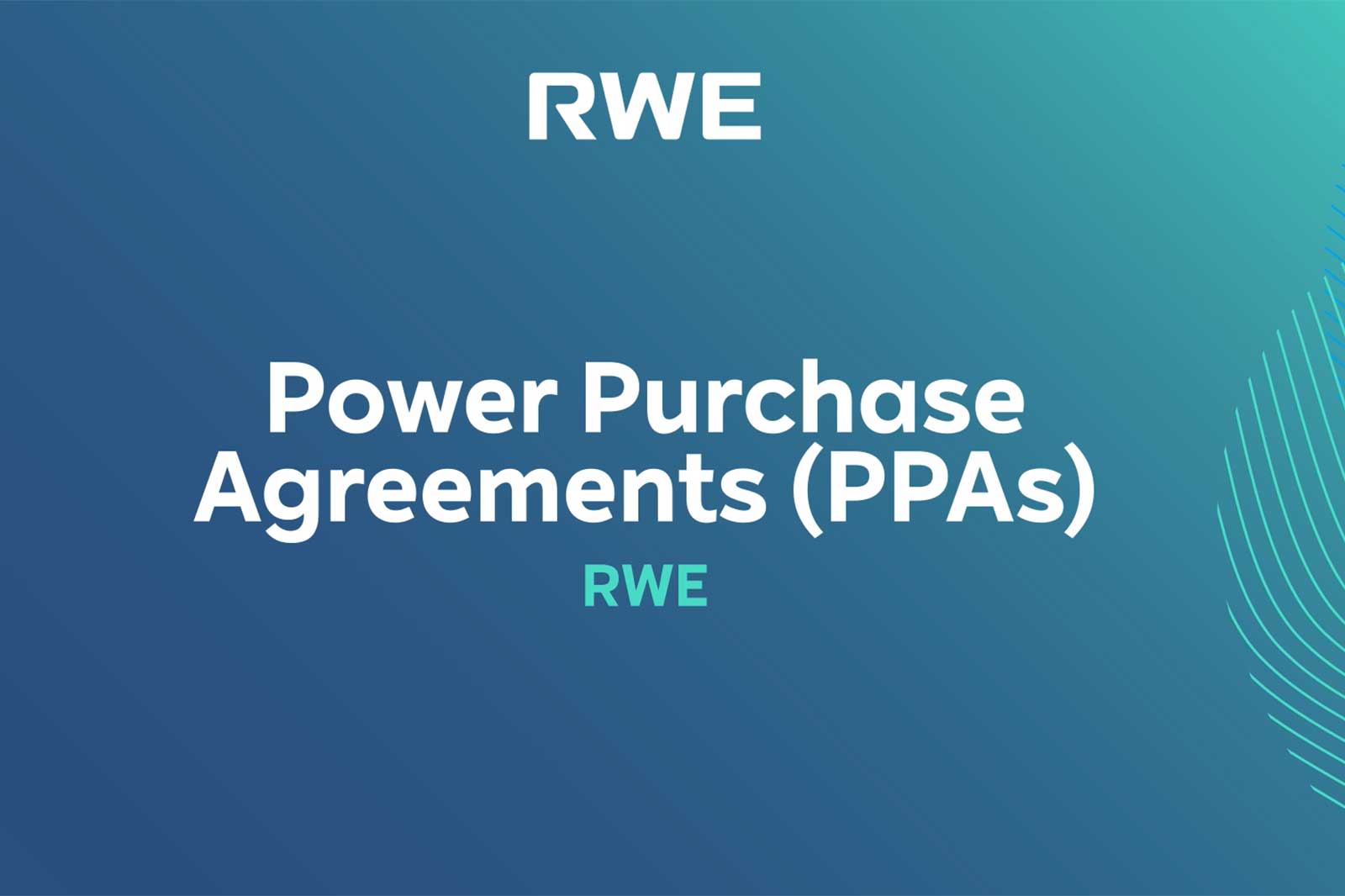 Power Purchase Agreements (PPA) | RWE