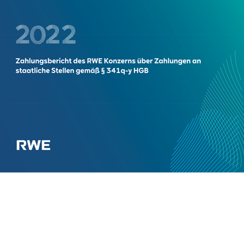 Zahlungsbericht 2022 des RWE Konzerns mit Zahlungen an staatliche Stellen gemäß § 341q-y HGB.