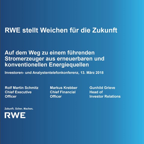 RWE präsentiert ihre Zukunftsstrategie mit Informationen zur Führung und geplanten Investitionen in erneuerbare Energien.