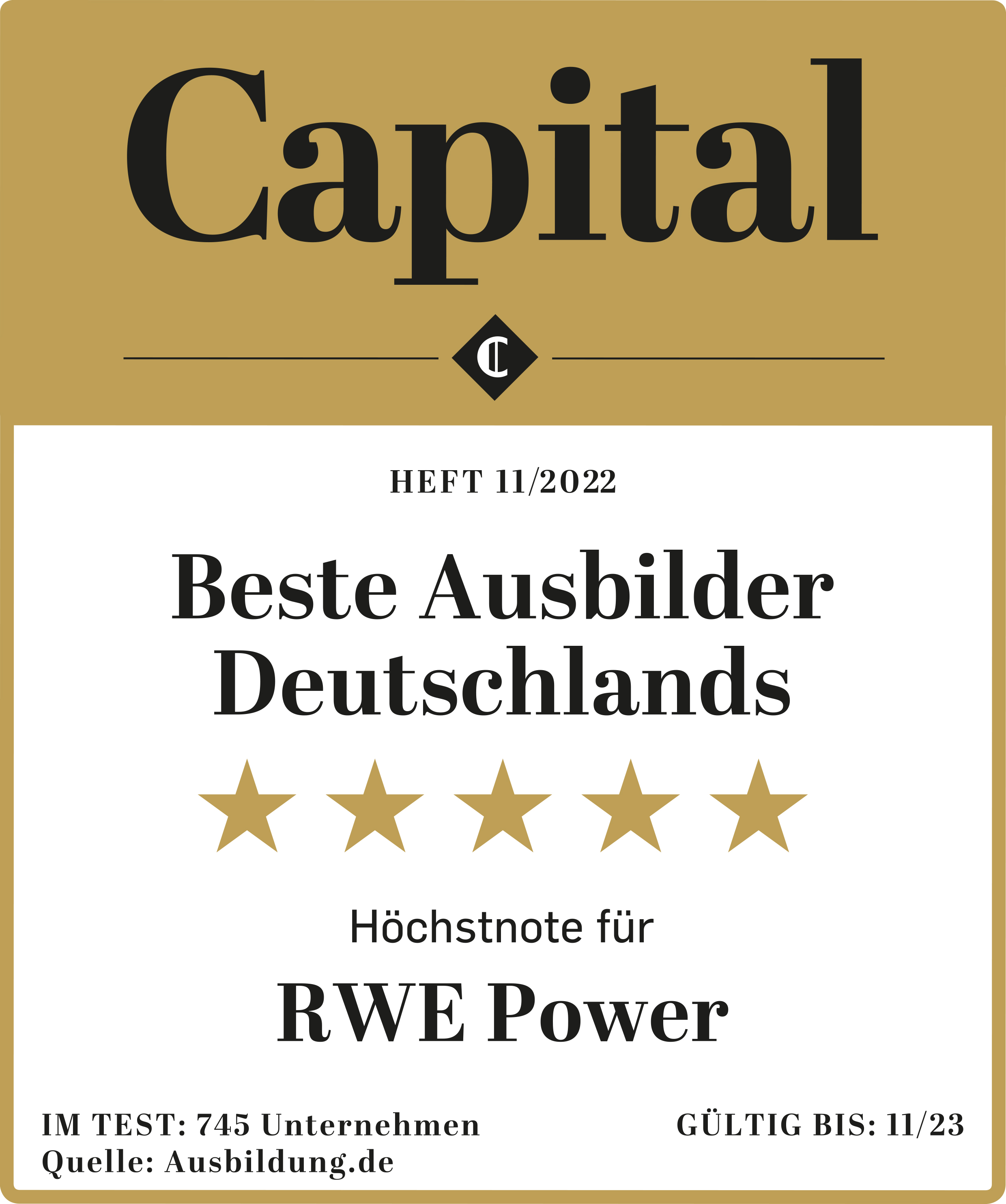 Capital: Beste Ausbilder | RWE Power 2022
