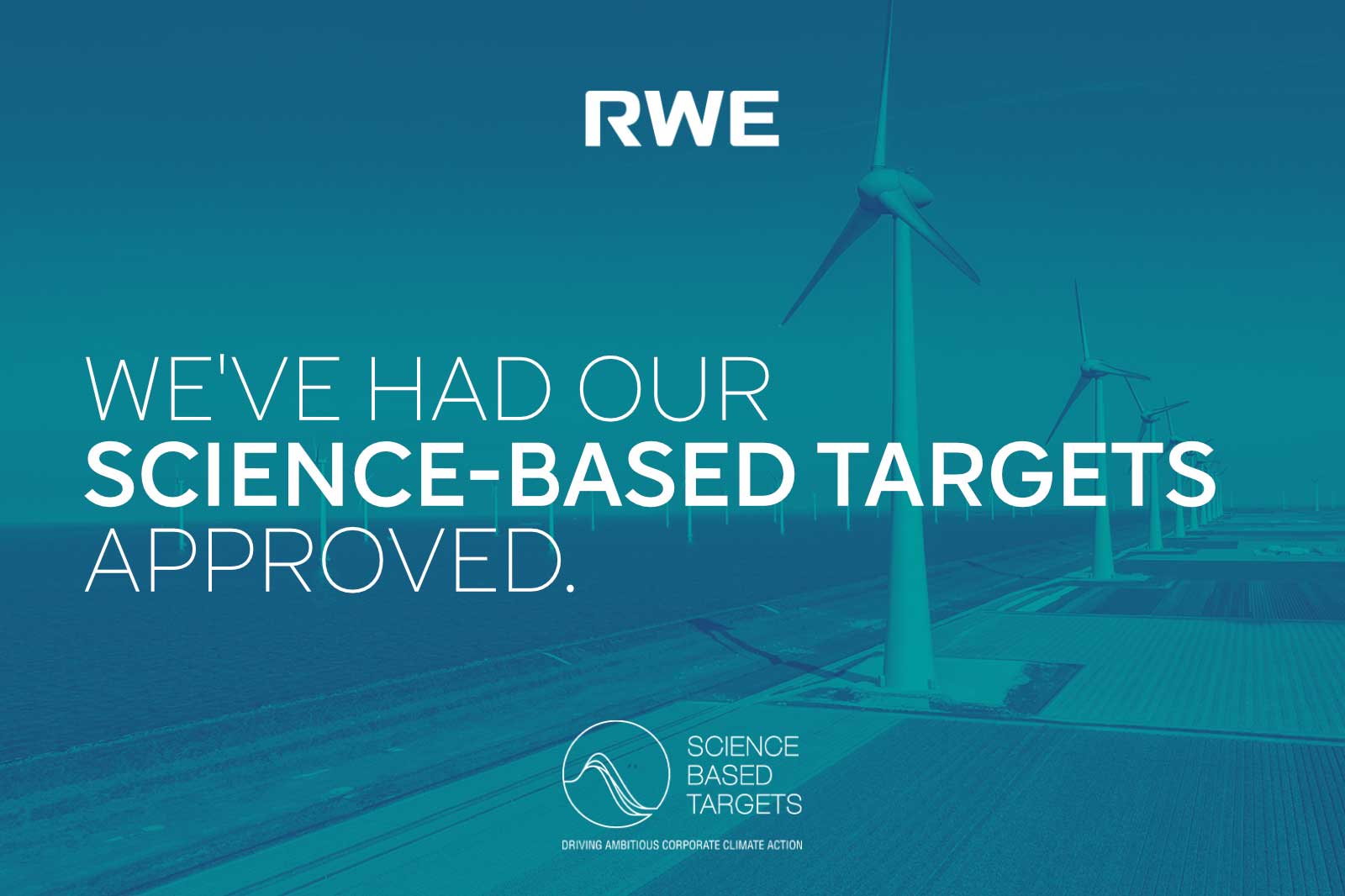 Science Based Targets initiative confirms RWE’s targets in line with the Paris Agreement