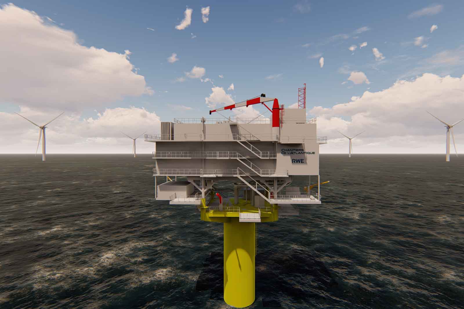 RWE wählt Chantiers de l’Atlantique als Zulieferer für ihren Windpark F.E.W. Baltic II aus - Planung, Bau und Installation des Offshore-Umspannwerks